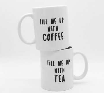 Mokken bedrukt met tekst